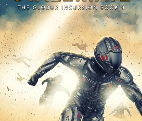 Military science fiction book cover design