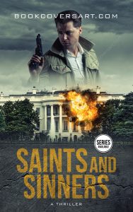 thriller ebook cover featuring a man protecting the White House