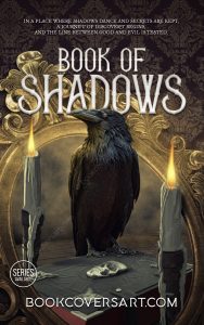 Dark Fantasy Book Cover with Raven and Candles