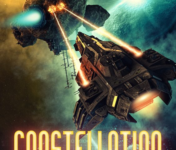 Sci-Fi book cover design for Constellation: Hostile Stars