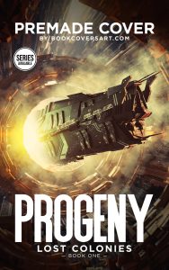A cinematic premade space opera book cover featuring a massive spaceship flying through a glowing space station vortex, evoking a sense of adventure and deep-space exploration.