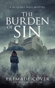 gothic mystery book cover for self-published authors, The Burden of Sin premade design