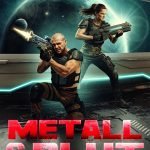 Military sci fi book cover with armed soldiers inside a spacecraft, commissioned illustration by Ivan Zann for author G J Ogden