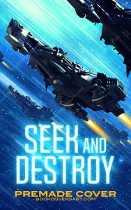 Military space fleet cover showing armored starships flying in formation through a blue starfield with glowing engines