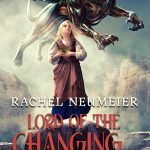Custom epic fantasy cover design featuring a metallic griffin over canyons and a young woman with herbs.