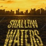 Miami crime thriller cover showing the Miami skyline at sunset above dark reflective waters