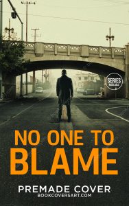 Urban thriller cover for sale showing a lone man beneath a bridge on an empty city street.