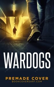 Suspense thriller book cover depicting a close-up of legs walking in a dark concrete tunnel toward a silhouette in a bright yellow light exit.