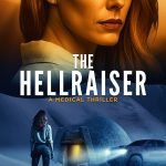 Medical thriller cover design featuring a determined woman, snowy landscape, isolated structure and vehicle in a cinematic photomanipulation.