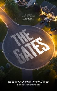 Urban Thriller Cover for sale showing an aerial view of a gated residential neighborhood at dusk